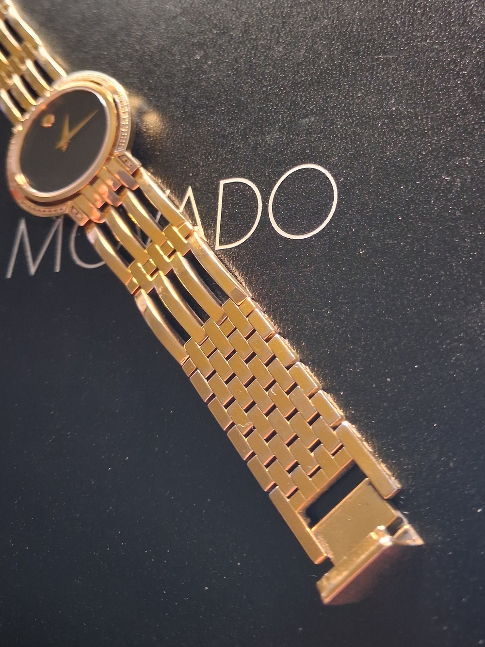 Movado Watch Gold and Diamond Women's Bracelet $2795 - Picture 5 of 16